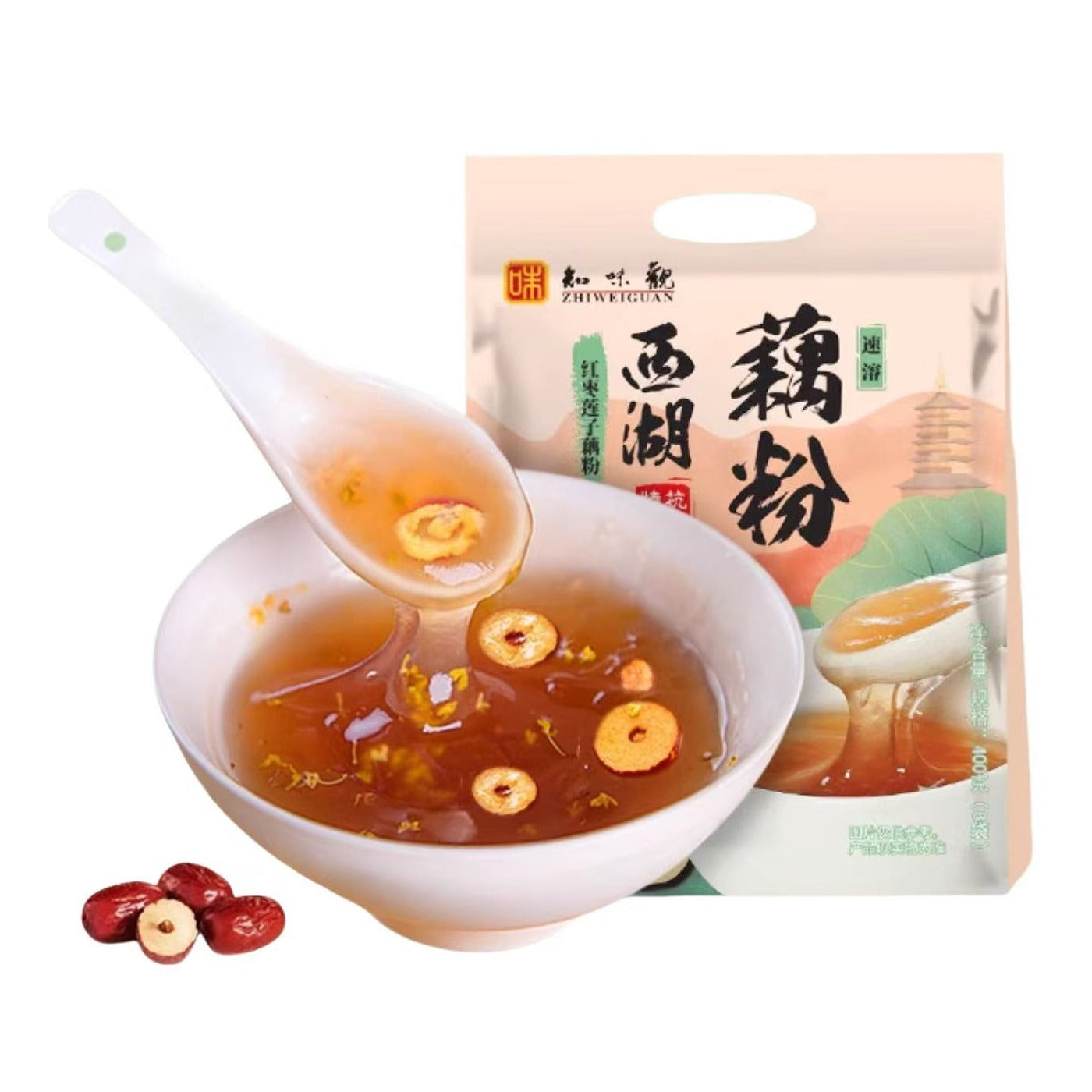 Lotus Root Starch with Red Date & Lotus Seed | Zhiweiguan 400g
