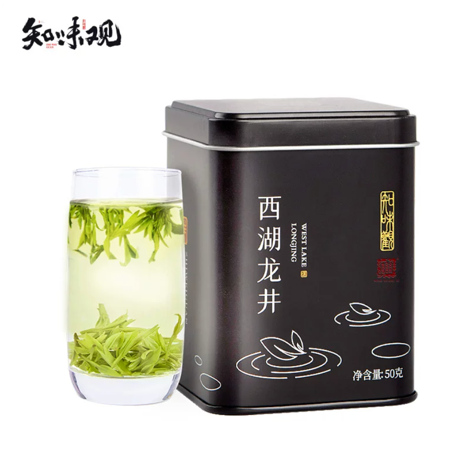 West Lake Longjing Green Tea – Pre-Qingming Special Grade | Zhiweiguan 50g Tin